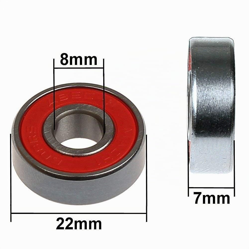Mach1® - Set di Cuscinetti 608 da 8/16/32 + T-Tool + Spacer per Pattini in Linea, Skateboard e Longboard