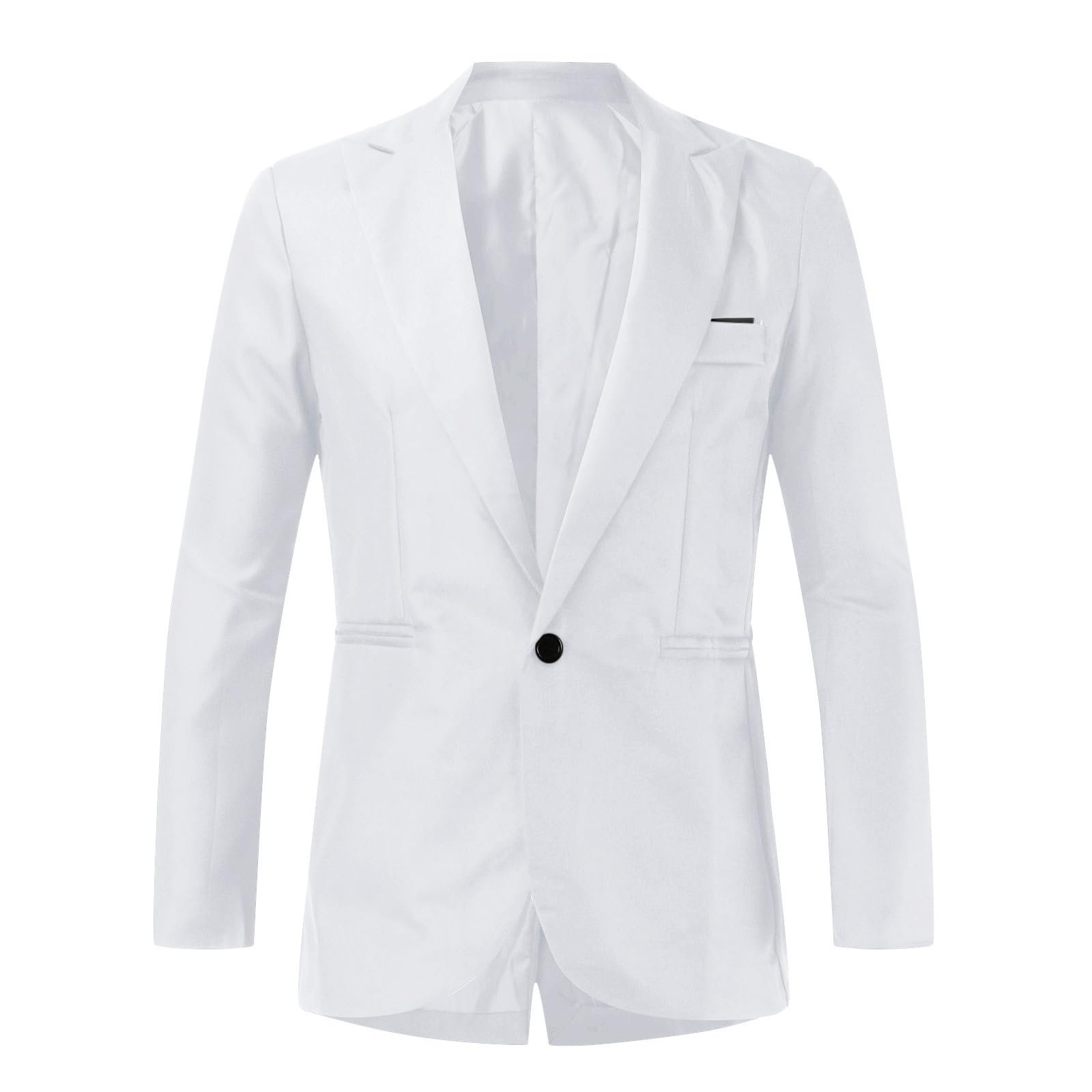 Generisch Traje de fiesta para hombre, color liso, de un solo pecho, ajustado, traje de fiesta, camisa, pantalones, chaleco de corbata con reloj de bolsillo