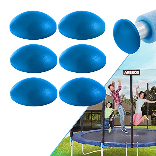 Arebos Trampolin Endkappen 20 mm, Set bestehend aus 8 Abdeckkappen, Sicherheitsnetz-Kappen Kunststoff, Blau