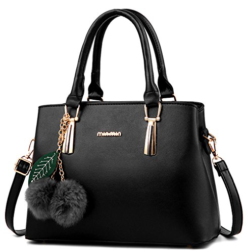 Dreubea women s leather handbag tote shoulder bag cross…