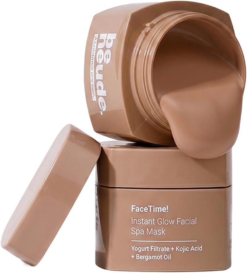 Be Neude FaceTime Instant Brightening Glow Face Mask 50ml – De-Tan Milk Face Pack with Yogurt Filtrate, Orange Oil & Kojic Acid for Glowing Skin, Blackhead Removal, Anti-Pigmentation & All Skin Types