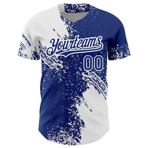 Camiseta de béisbol degradada para hombres y mujeres, personalizada para equipos con nombre y número bordados miniatura 2