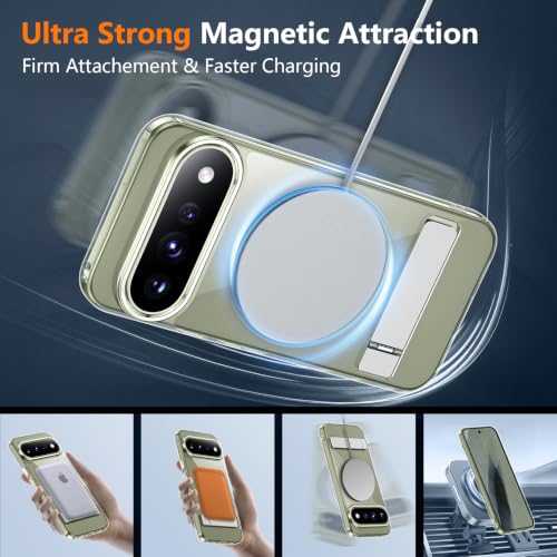 Image of SPIDERCASE Magnetic for Google Pixel 11 Pro XL Case,Built-in Stand,Clear | [3 Stand Ways] Invisible Kickstand|Crystal Clear|Drop Protection| Shockproof Slim Case