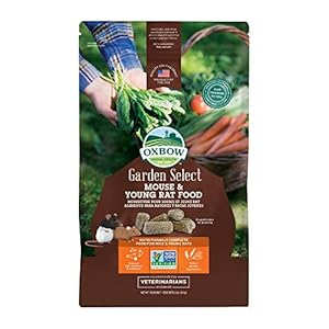 Oxbow Animal Health Garden Select Mouse and Young Rat Food, Garden-Inspired Recipe for Young Rats and Mice of All Ages, Non-GMO, Made in The USA, 2 Pound Bag