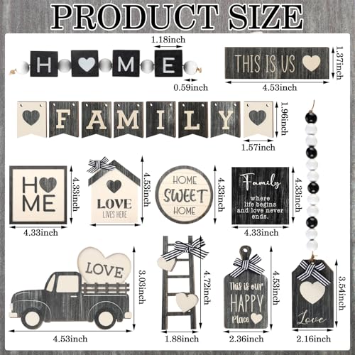 Mifoci18pcsfarmhousetieredtraydecorhomewoodensignsrusticsweethomevintagehousetabletopspringsummertablecenterpieceblackwhitecarwoodblockforkitchentablebarhousewarming  Urban Country Home Decor Mifoci 18 pcs farmhouse tiered tray decor home wooden signs rustic sweet home vintage house tabletop spring summer table centerpiece black white car wood block for kitchen table bar housewarming  urban country home decor
