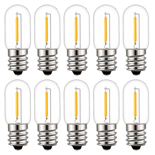 LEDエジソン電球 T16 E12口金 6W形相当 シャンデリア電球 2700K電球色 50lm おしゃれ ヴィンテージエジソンランプ フィラメント アンティーク風 間接照明 雰囲気装飾 ホーム照明装飾用器具 10個入(E12)