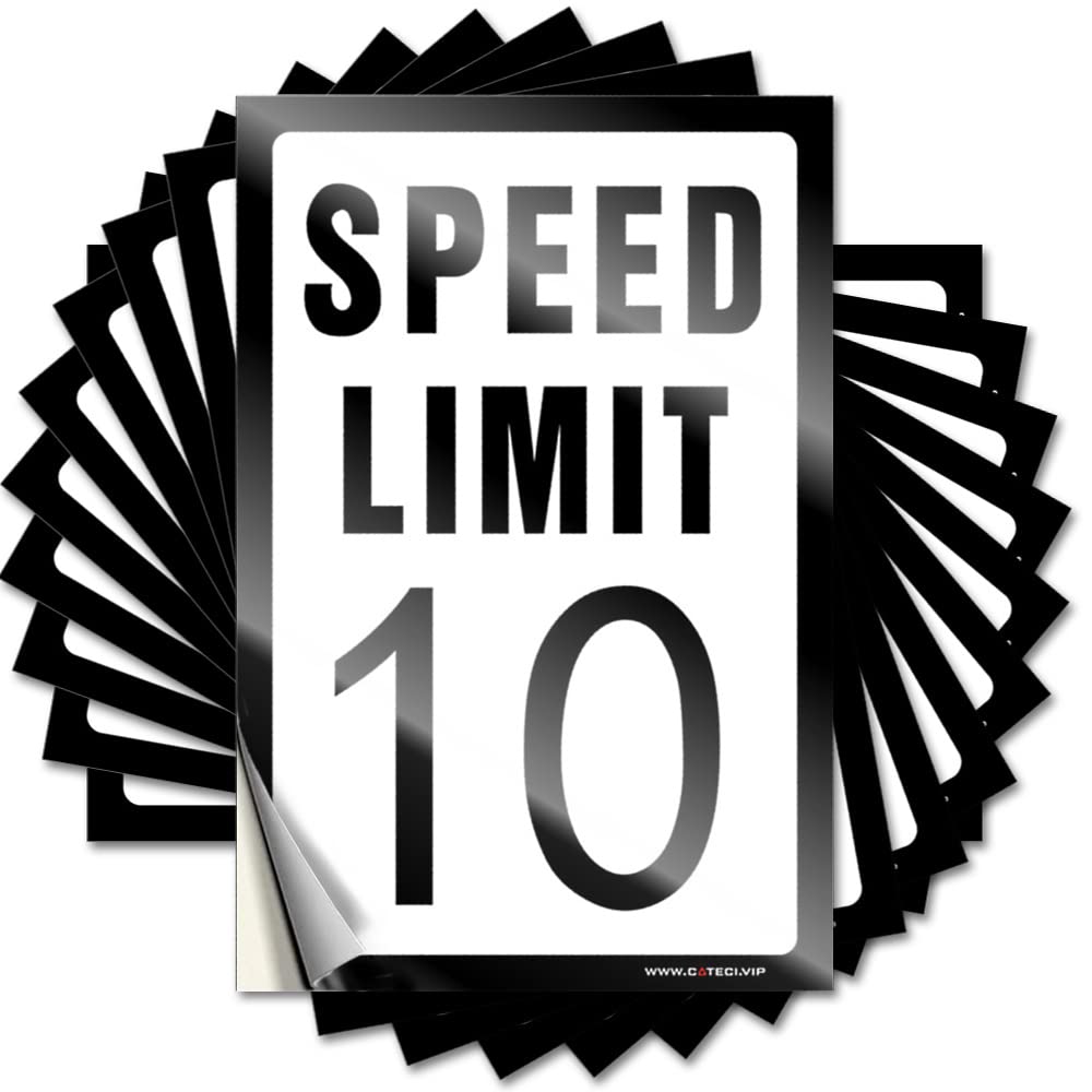 Stickers for Car Speed Limit 10 Mph Funny Sticker Pcs Funny Stickers for Cars Car Stickers for Windows(8X12CM)