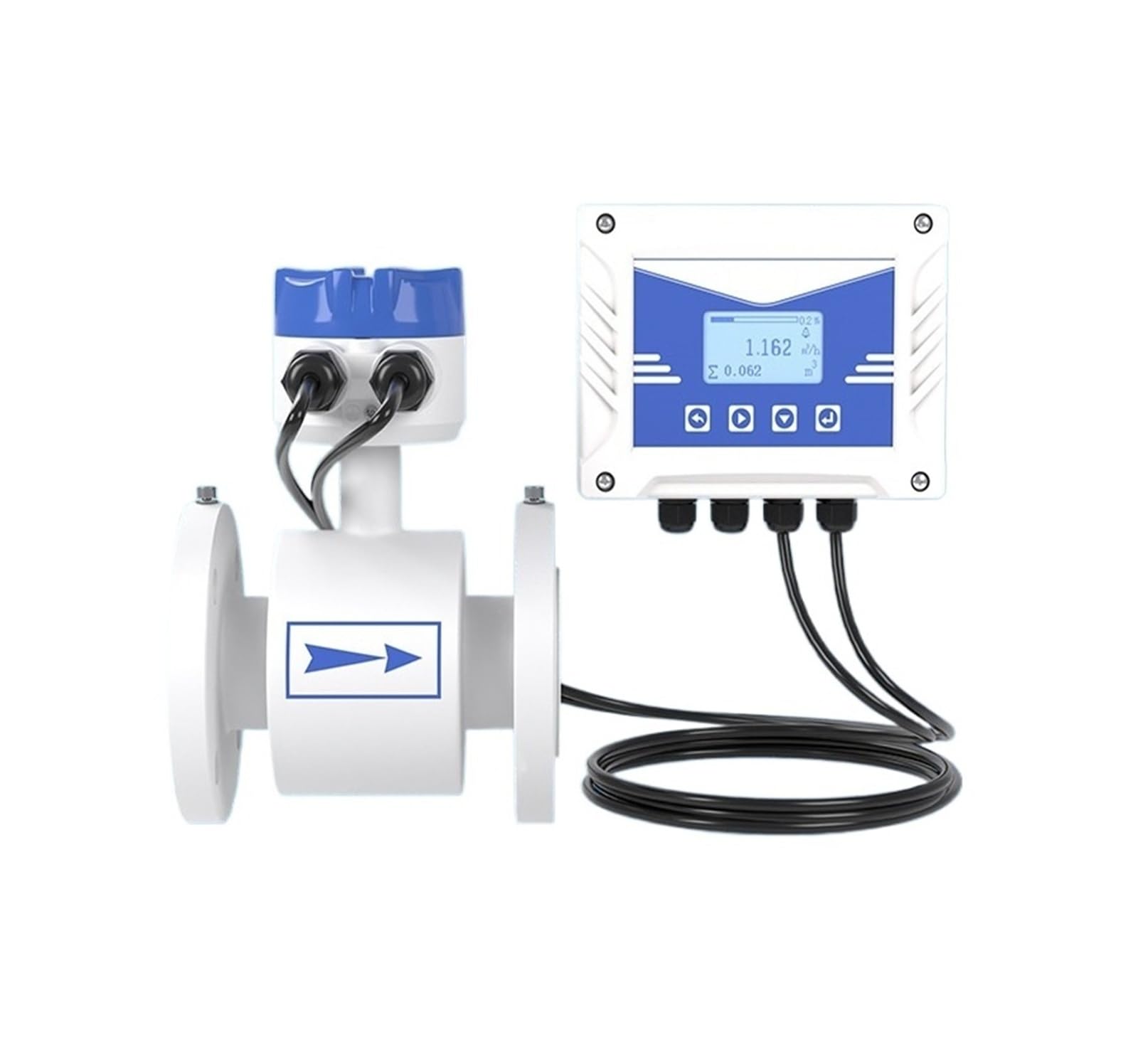 TBZOQAID Split electromagnetic Flow Meter Pipeline Sensor Stainless Steel Water(DN80)