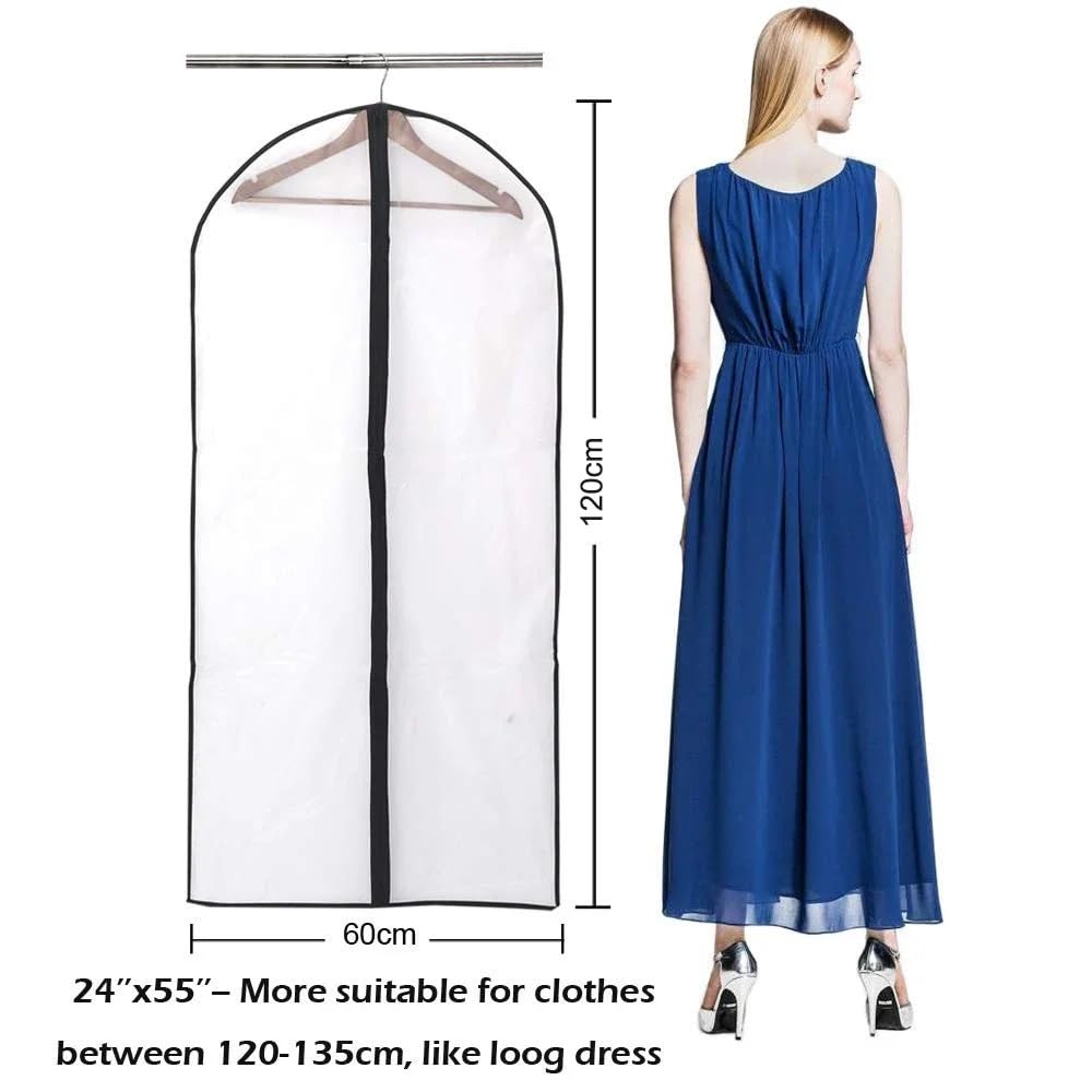fundas para ropa 5PCS Transparent Clothing Covers, Garment Suit & Jacket Dustproof Protector Bags, Travel & Storage Dust Cover