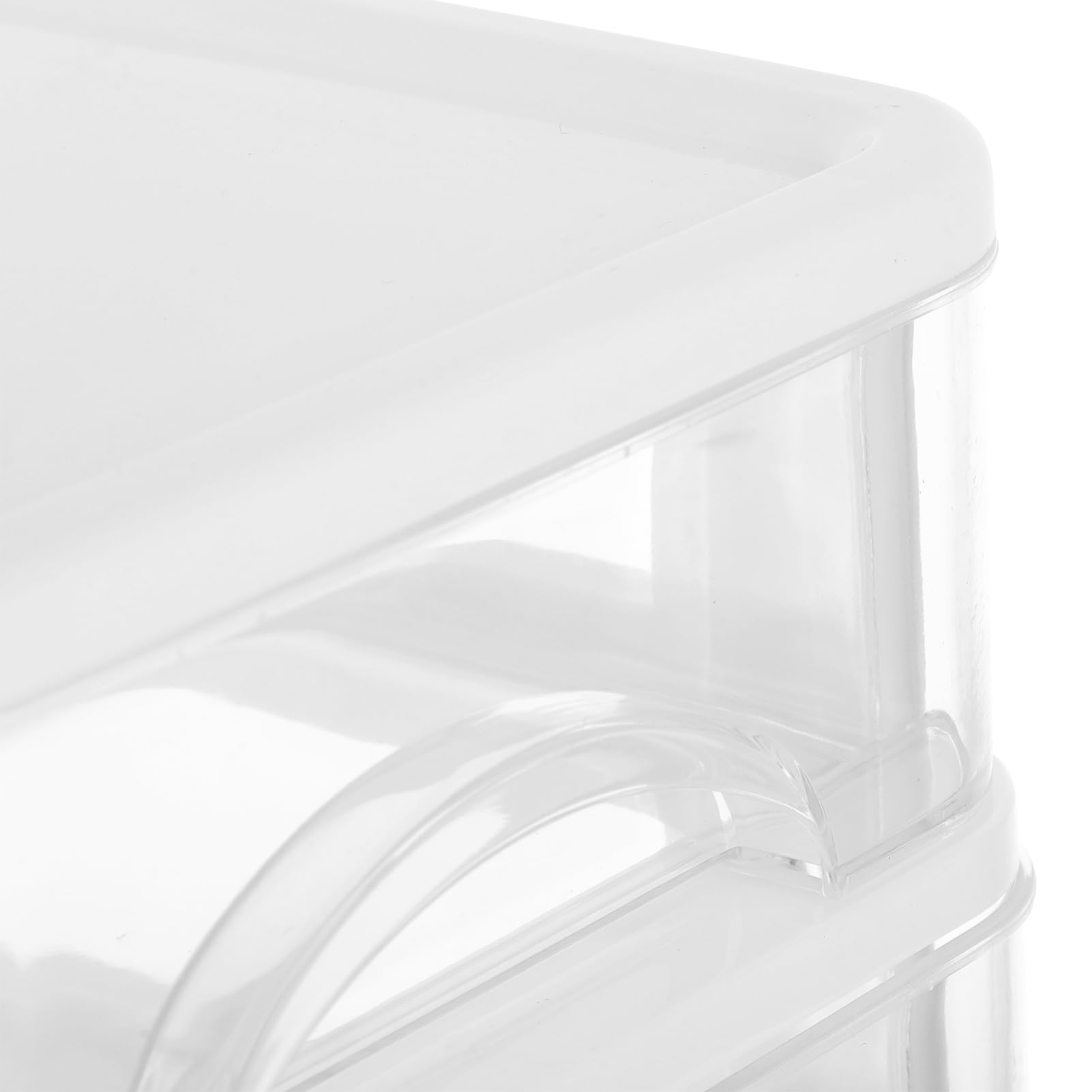 Operitacx Boîte de Rangement de Bureau Blanche en Plastique Tiroir et Compartiments, Grosse Capacité pour Organiser Petits Objets, pour Salle D'étude et Décoration