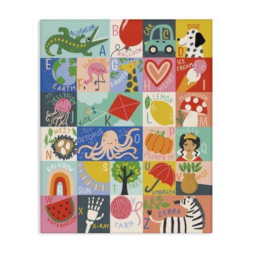 Stupell Industries 'Patchwork Style Alphabet Playful Kid's ABC'| Canvas Art