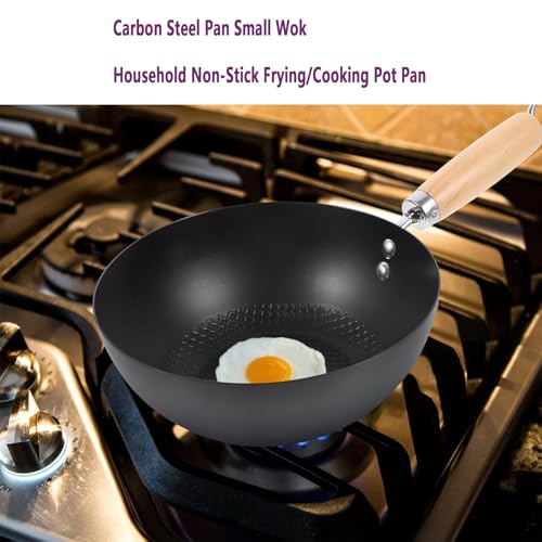 Sartén Wok de acero al carbono con tapa 7.87 in miniatura 6