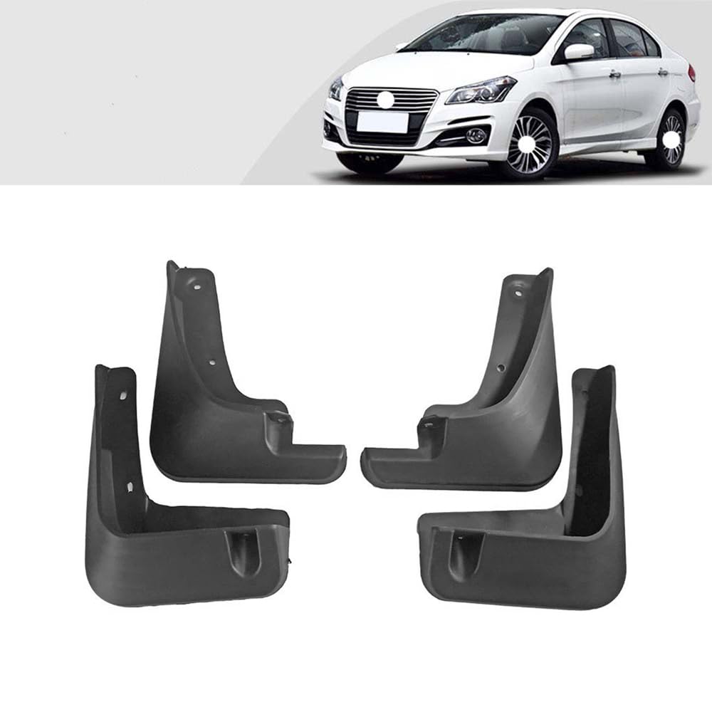 RJQXZXGQ Car Mud Flaps, for Suzuki Alivio Sedan 2014-2017 Sports Front & Rear Car Mud Flaps, Splashproof Tough Auto Splash Guards Fenders