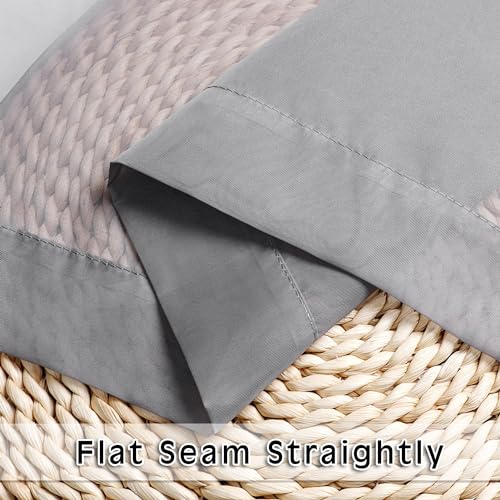 Image of OVZME Grey Sheer Curtains - 96 inch Inch Length 2 Panels Set, Light Filtering Soft Rod Pocket Voile Drapes for Living Room /Bedroom, Each 42 inch W x 96 inch L