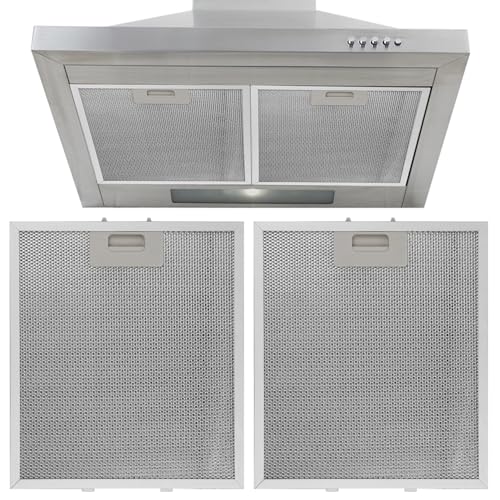 Filtro de capucha de rango de 2 piezas 10x13 Filtro de ventilación de acero inoxidable de múltiples capas con accesorios de campana de gama de reemplazo lavable resistente al calor del sujetador