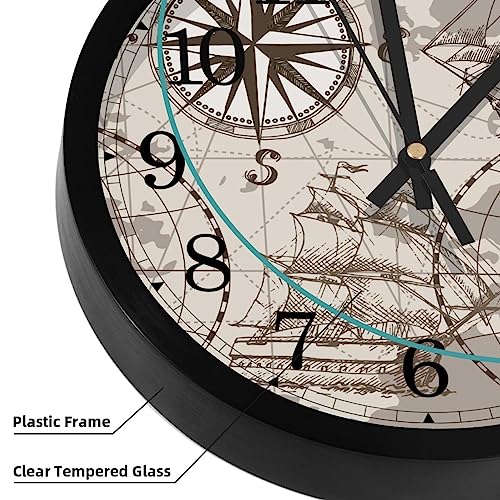 Horloge murale silencieuse à quartz grise de 30 cm pour bureau