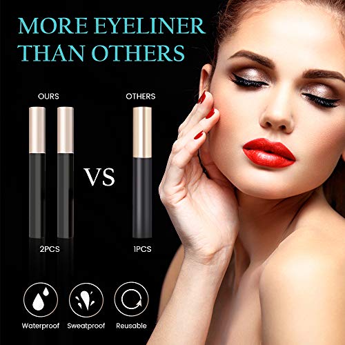Magnetic Eyelashes, Magnetic Eyeliner and Lashes Kit with 2 Tubes Of Eyeliner, 3 Styles Magnetic Lashes, Reusable Silk False Magnetic Eyelashes, No Glue Needed, Easier To Use