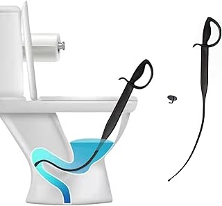 Toilet Sword BETTER-THAN-A-PLUNGER Toilet Drain Snake Drain Clog Remover Bathroom Toilet Plunger w/ Holder Toilet Plunger Drain Opener Drain Snake Plungers for Bathroom Snake Drain Cleaner