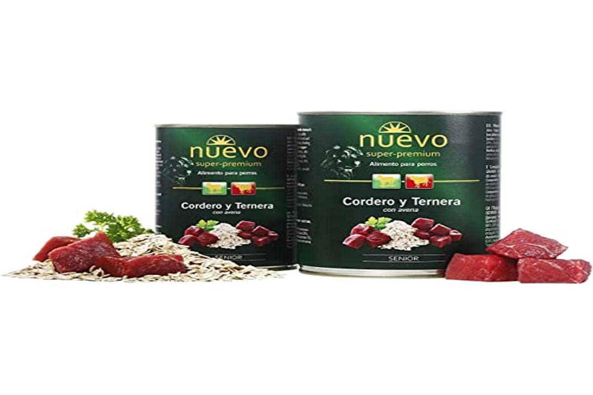 NUEVO Lata Perro SENIOR: Cordero y Ternera con Avena, 800 g, Perro