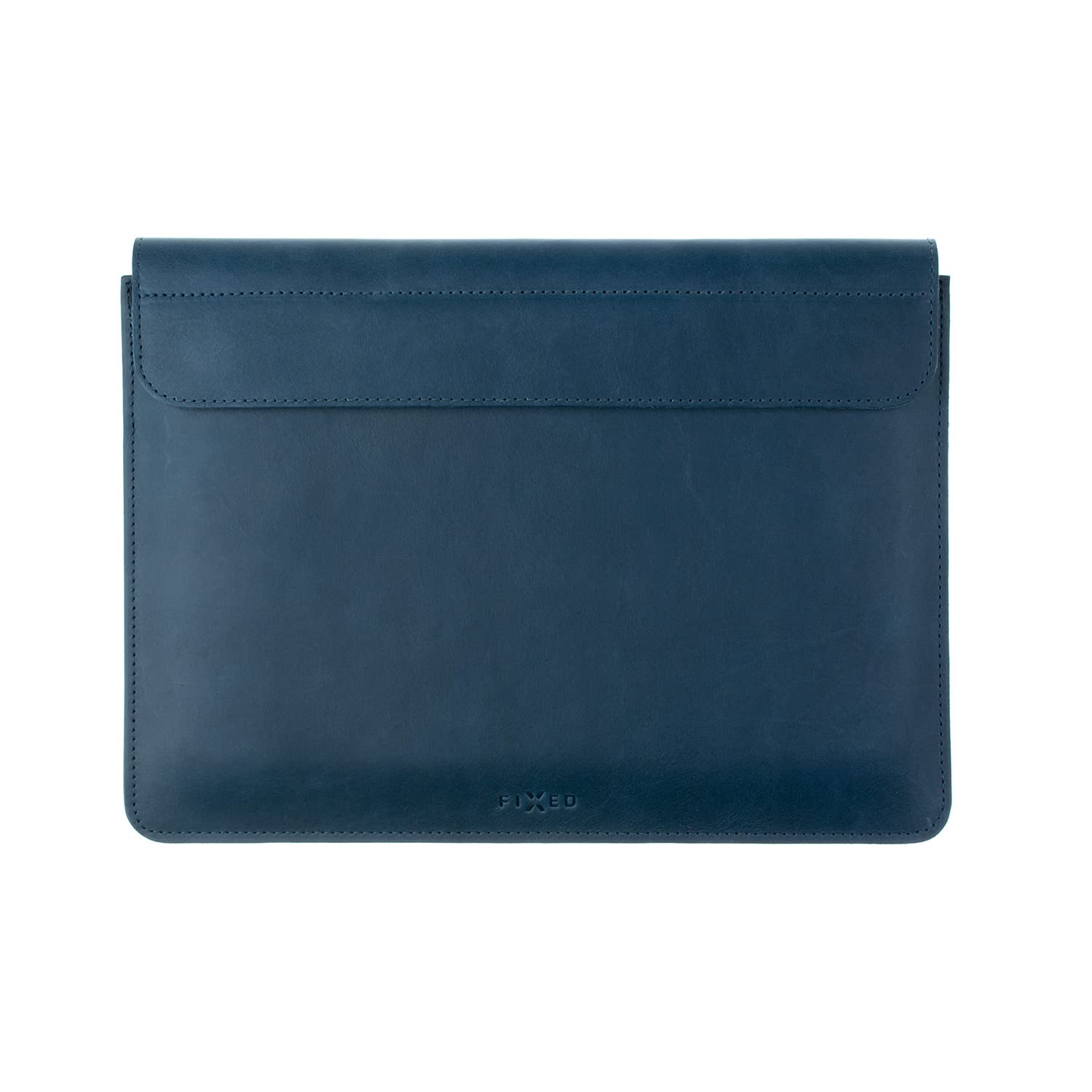 FIXED Oxford - Funda de piel para MacBook Air de 13 pulgadas Retina, iPad y otros dispositivos: funda de piel de vacuno italiana hecha a mano con cierre magnético, forro interior suave, color azul