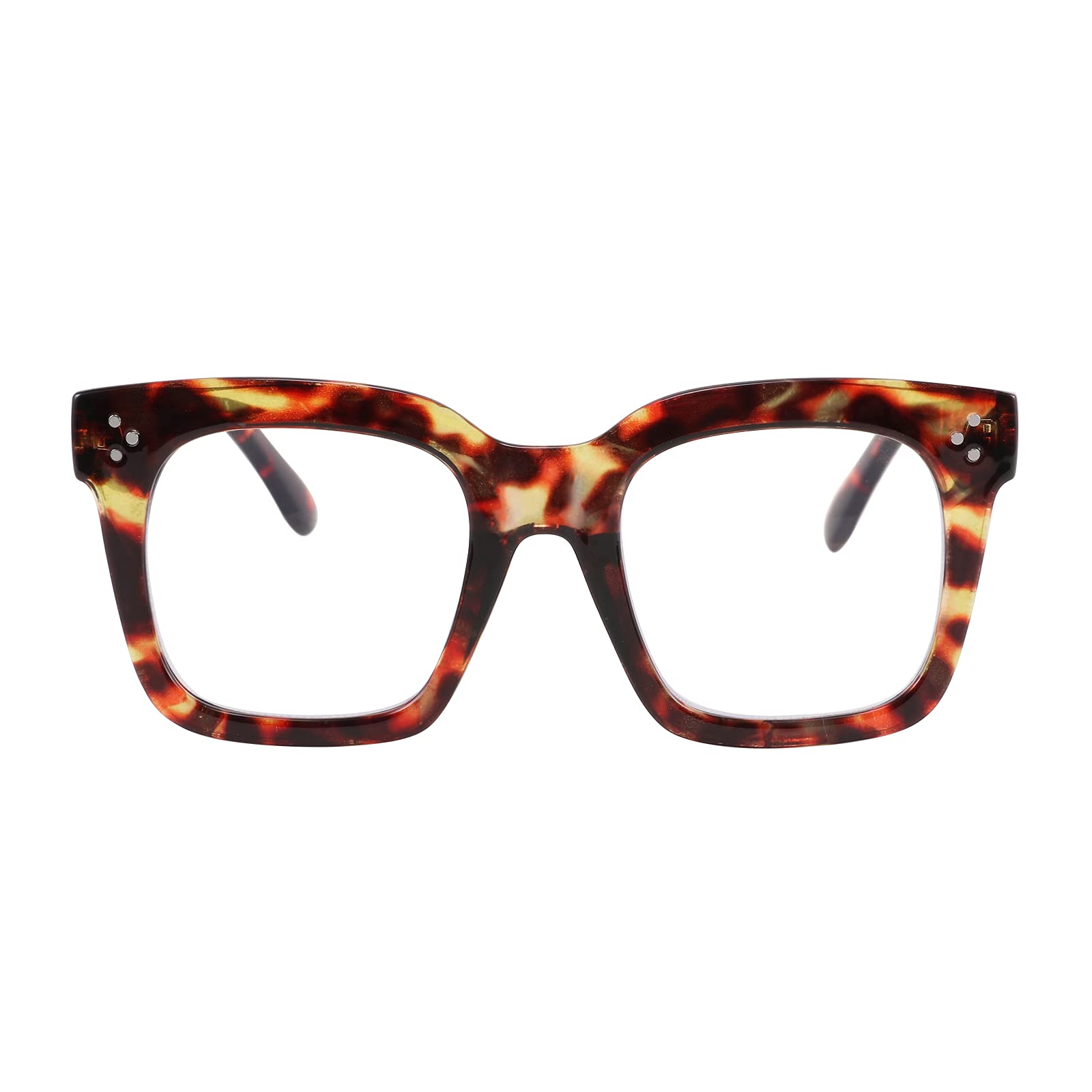 FEISEDY Women Men Blue Light Blocking Glasses Frame Oversized Designer Luxury Square Eyewear B2695-FF