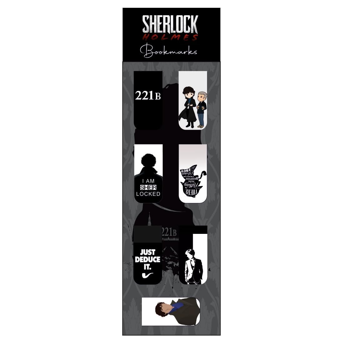 Otidge Pack of 7 Cute Magnetic Bookmarks | Book Marks for Book Lovers | Magnetic Bookmarks (Sherlock)