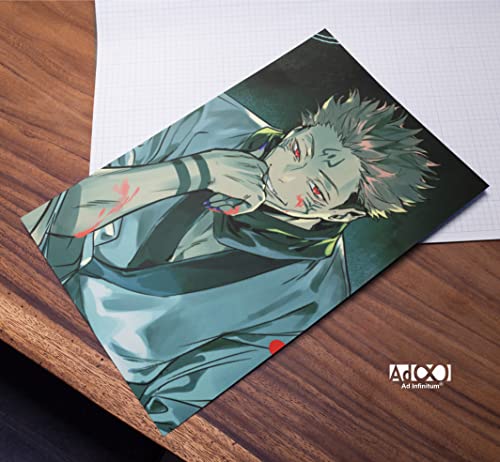 Image of AD INFINITUM Anime jujutsu kaisen 300 gsm Paper Wall Poster, Multicolor | 13 x 19 inches | (SUKUNA 1)