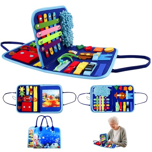 WEESTAAMO Fidget Blanket for Adults with Dementia Colourful Sensory Activity Board for Seniors Alzheimers Calming & Memory Care Aid