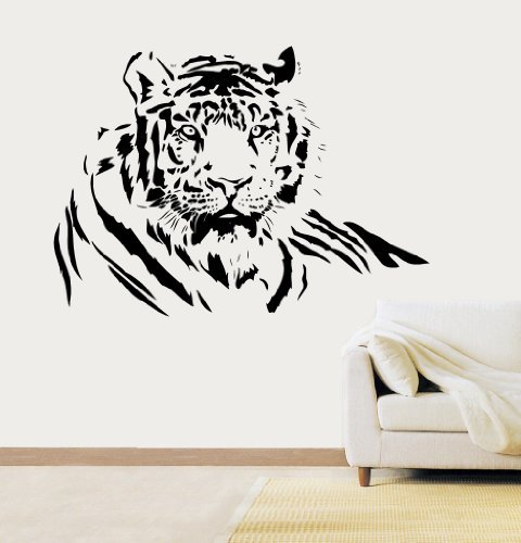 LightningSignsTiger Vinyl Sticker Wall Art Bedroom, Kitchen Sticker WA16 - Black