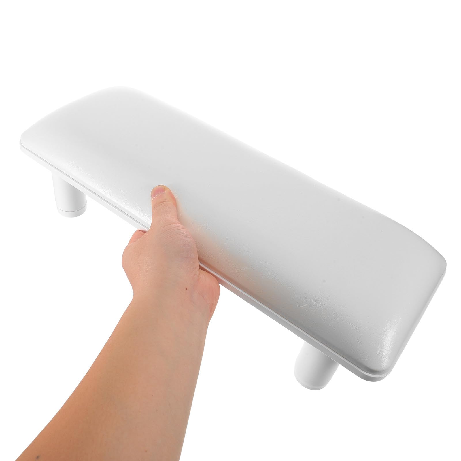 Verstellbare Nagel Handauflage aus PU mit Schaumstoff, Weiß