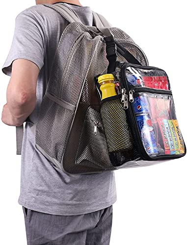 Oraben Stadium Approved Clear Lunch Bag For Work, See Through Plastic Lunch Box Reusable Small Lunchbox For Men And Women Children (Black) #TOP6