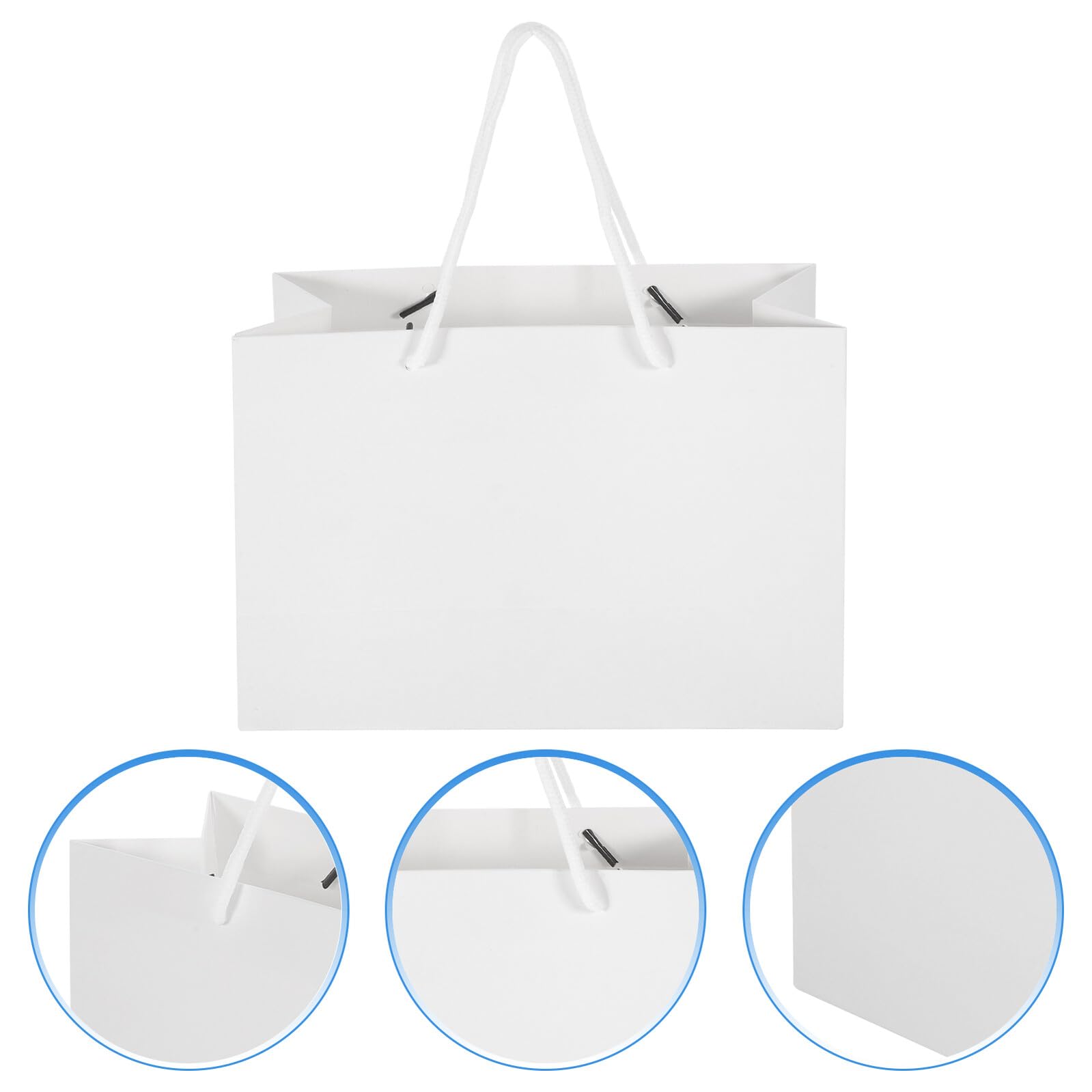 FRCOLOR Bolsas con Diseño de Asa Reutilizables de Obsequio de Papel y Algodón 20 Tamaño 24x17x10cm para Cumpleaños, Bodas y Fiestas Pequeñas