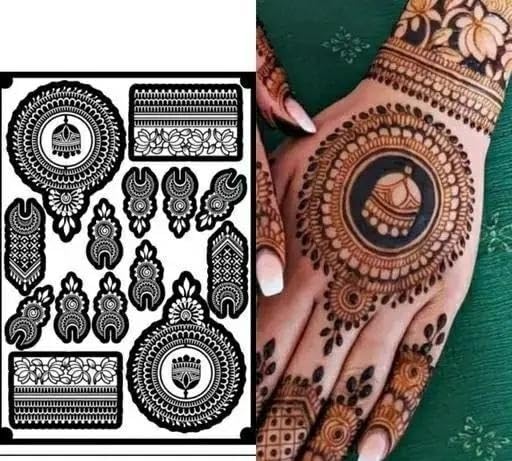 Premium Mehandi Stencil Kit Creating Beautiful Designs Quickly and Effortlessly