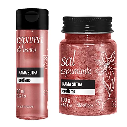 Kit Banho Relaxante Kama Sutra Sal E Espuma Para Banheira - Revigora e Relaxa