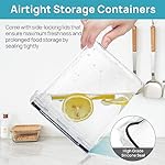 Vtopmart 10 PCS Flour and Sugar Storage Container, Large Airtight Food Canisters with Lids for Kitchen, Pantry Organization, BPA Free, Black - Image 4