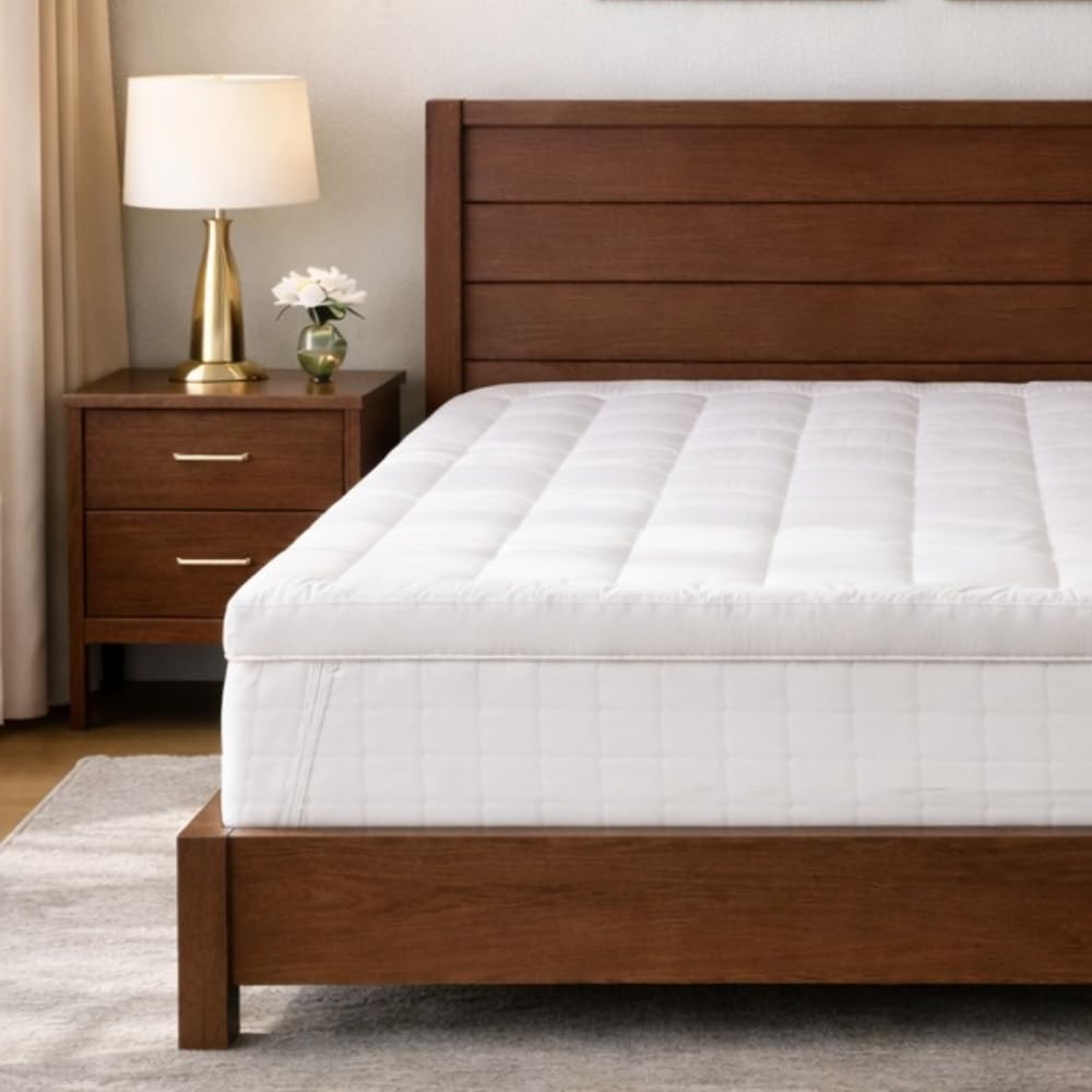 Mhg Living White 1200 Gsm Mattress Topper 140 X 70 Cm – Ultra Soft Quilted Microfibre Topper | Hypoallergenic, Breathable & Machine Washable With Elasticated Straps | Uk Made