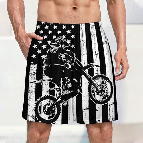 Motocross Dirt Bike Men's Lounge Shorts Pajama Bottom Sleep Pants Loungewear Swimming Trunks2