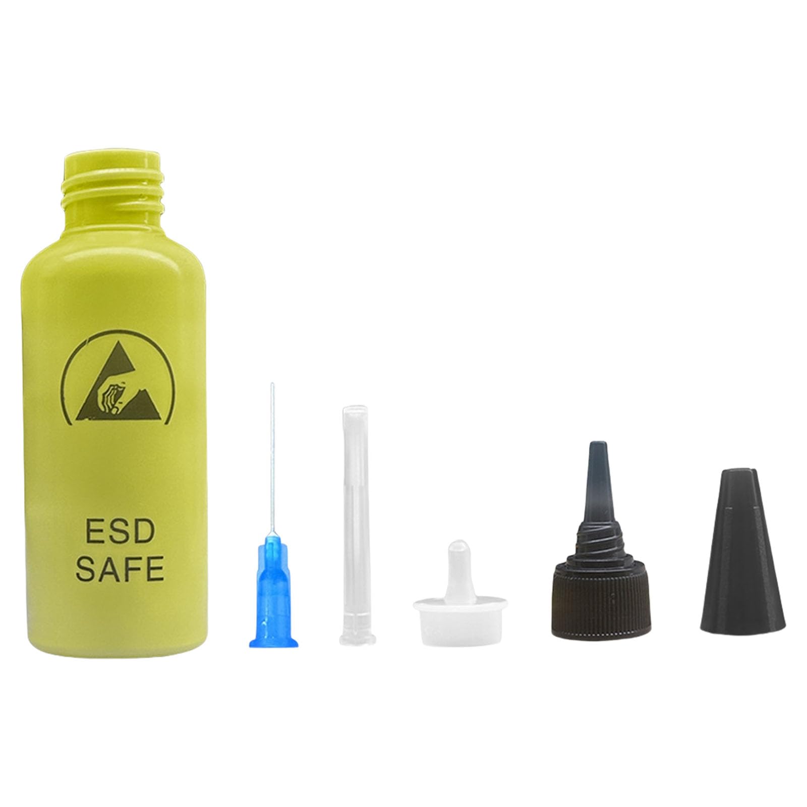 Xagmodshn Yellow 65Ml 65Ml Dispenser Solvent Bottle Leak Proof Needle Bottle For Glues Removal Hand Tool Maintenance Projects Electronics Maintenance Solvent Container