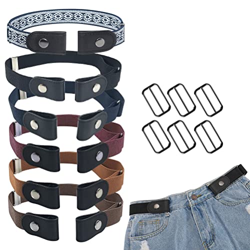 TIMESETL 6 Pezzi Cinture Elastiche Senza Fibbia