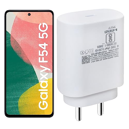 Image of Samsung 25W USB C Super Fast Charger Adapter Compatible with Samsung Galaxy F54 5G Cellular Phone Type C Travel Charging Adaptor for Galaxy M14 5G Galaxy A14 5G Galaxy F14 5G (25 Watt), White