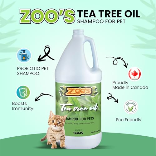 Image of Zoo's Pet Tea Tree Oil Dog Shampoo Fast Absorbing moisturize Skin - 1x (4L Gallon)