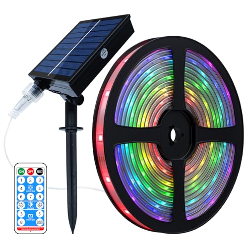 UT Solar LED Strip Lights Outdoor, 32.8ft 560 LEDs Solar