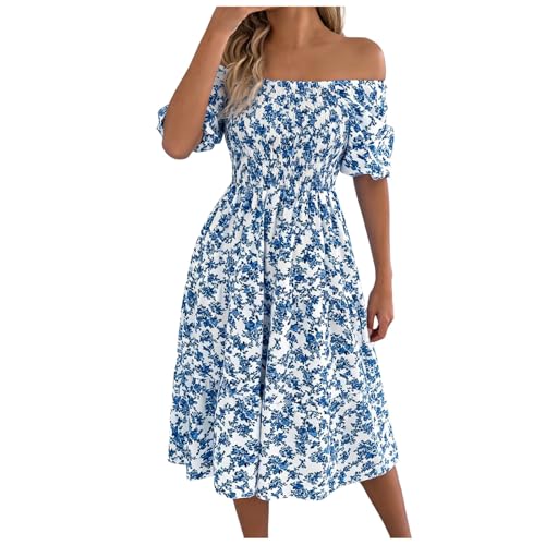 Robe été femme courte plissée aérienne à imprimé fleuri bohème