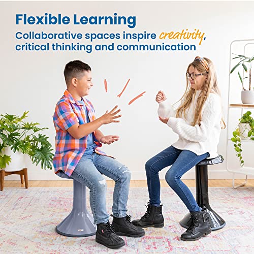 Image of ECR4Kids ACE Active Core Engagement Wobble Stool, 18-Inch Seat Height, Flexible Seating, Grey