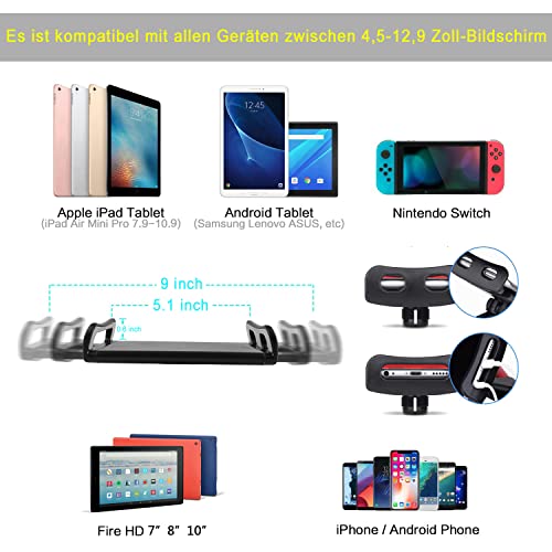 Tablet-Ständer für Bett Halterung -Ständerhalter 360 Grad Drehbarer mit Stabilem Aluminiumarm für iPad, Tablets, Telefone oder Andere Geräte mit 4,5 bis 12,9 Zoll Bildschirm