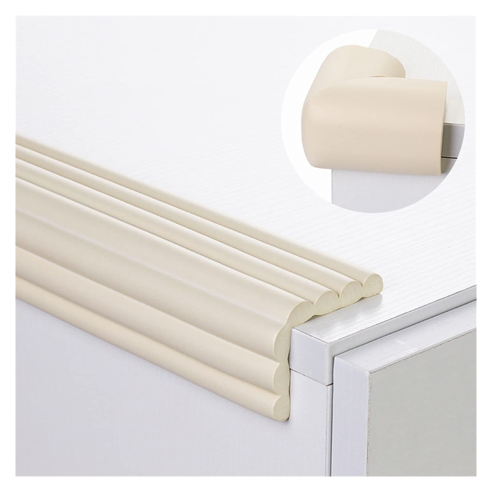 Protezioni per Angoli, 5M, Strisce Anti-collisione for Bambini Bordi for Angoli for la casa Comodino for mobili Borsa Morbida Crash Pad(Gray)