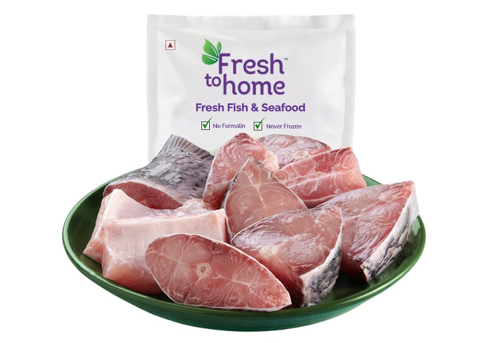 FreshToHome Catla | fish size: 1kg to 2Kg | Bengali Cut Headless | 480g to 500g Pack | Fresh | Never Frozen-image-35