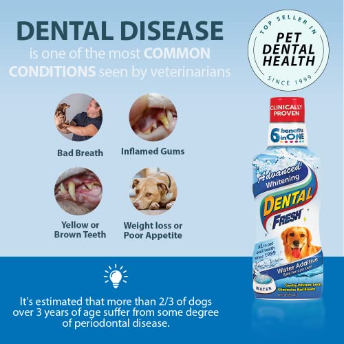 Dental Fresh Advanced Whitening Water Additive, 17oz – Dog Breath Freshener Formula to Hep Overall Dog Dental Care and Brighten Teeth - Image 5