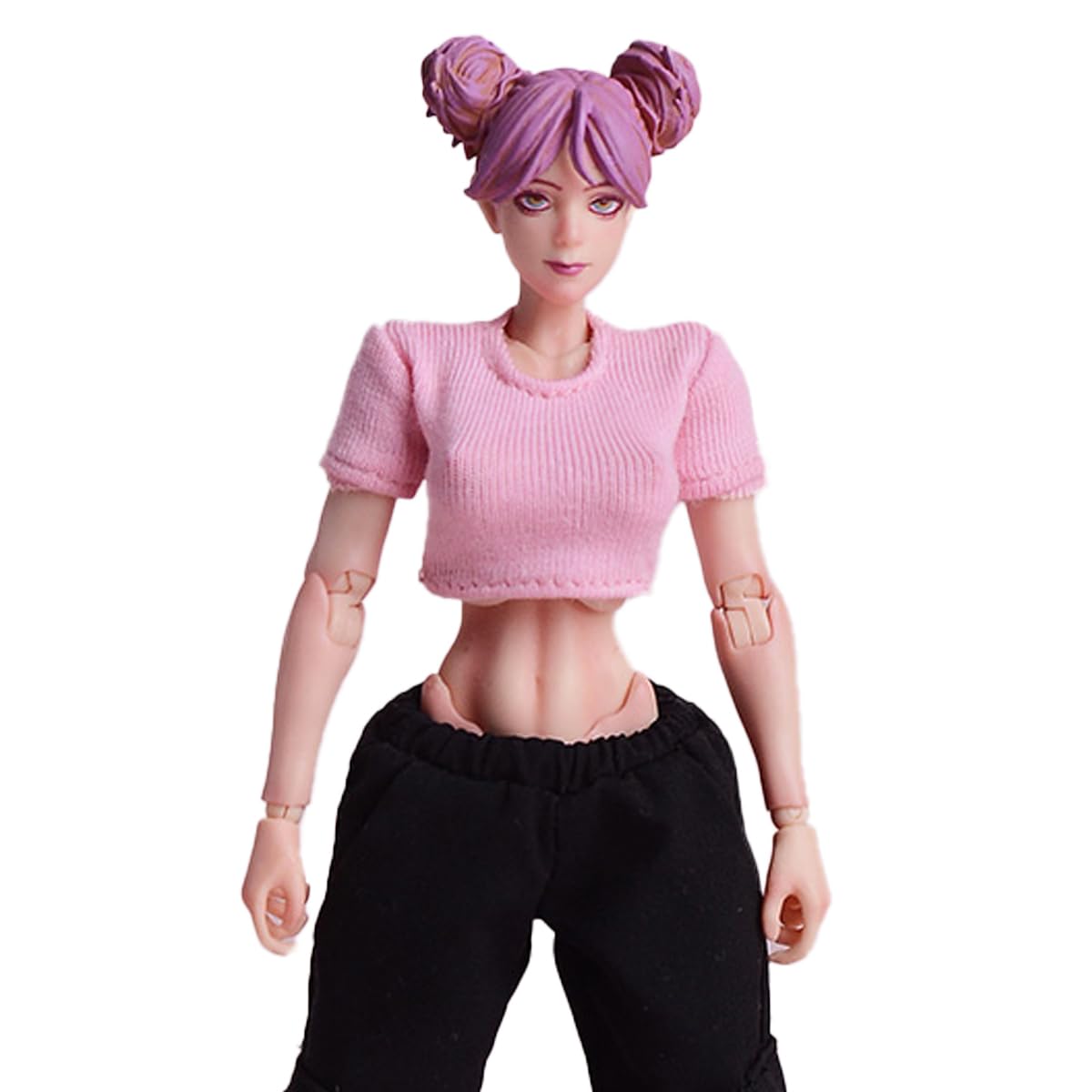 HiPlay ATStory 1/12 Scale Figure Doll Clothes: Black Mecha Girl Long Short Sleeve T-Shirt For 6 Collectible Action Figure CKDXTXHS