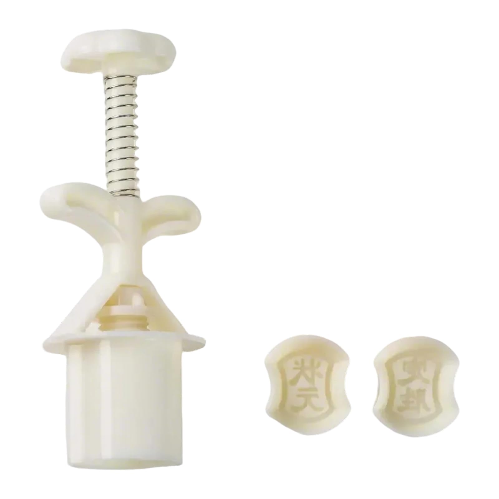 Snorvixre Delicate Cakes and Pastries Press Creative 25 / 50g Cakes Crafting with 2 Exchangeable Stamp for Pastries Hand Pressure Molds